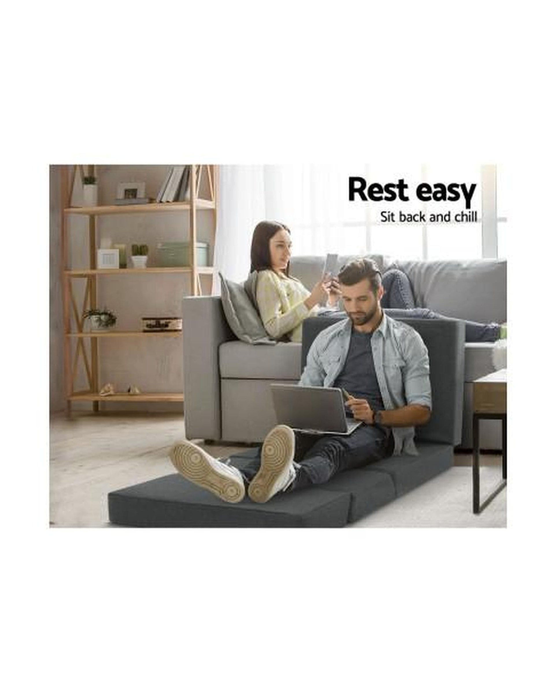 Artiss Portable Mattress Giselle Bedding Folding Mattress Foldable Portable Bed Floor Mat Camping Pad