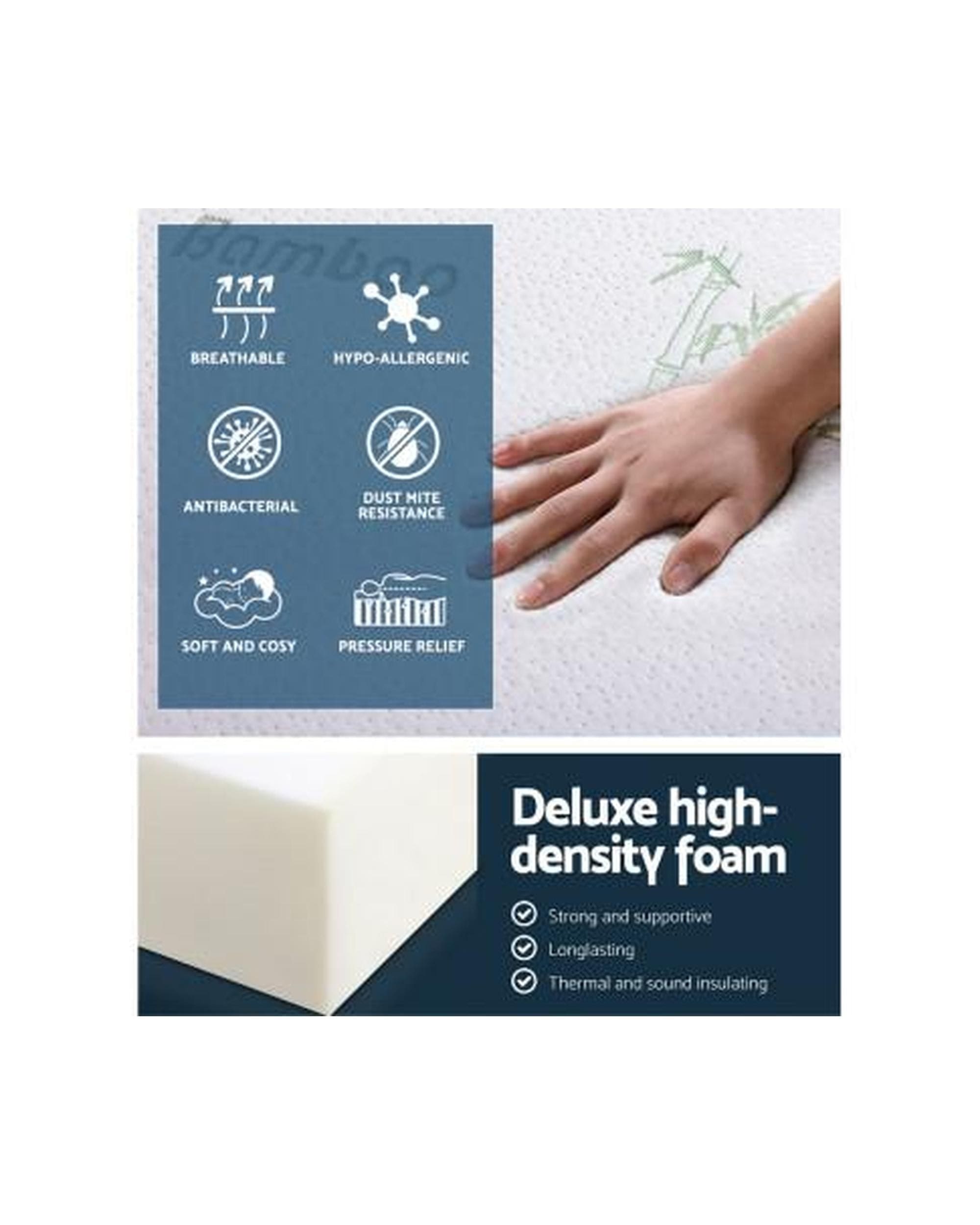 Artiss Portable Mattress Giselle Bedding Portable Mattress Folding Foldable Foam Floor Bed Tri Fold 180cm