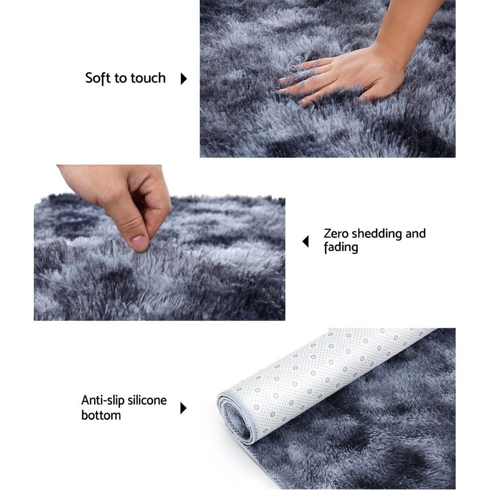 Artiss Rugs Gradient Floor Rug Shaggy Rugs 140x200cm Large Carpet Soft Area Bedroom