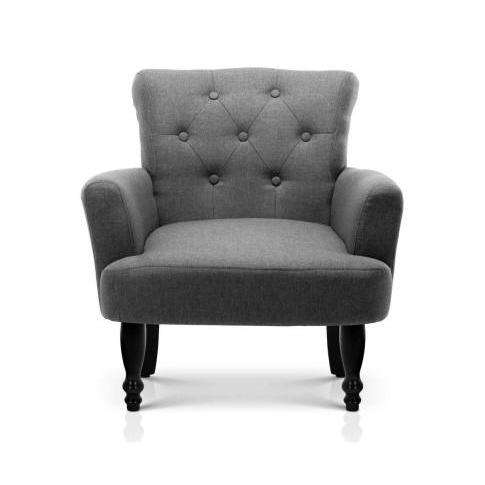 Artiss Accent Chair Grey French Lorraine Winged Accent Chair - 3 Colours