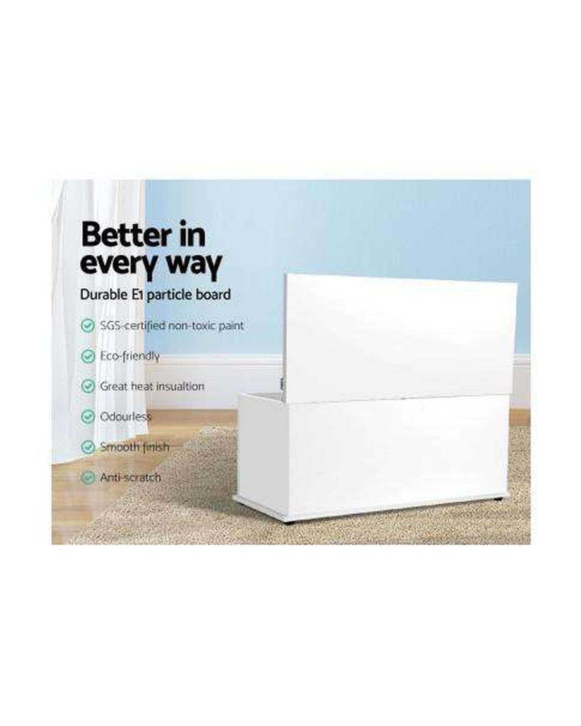 Artiss Ottoman Keezi Blanket Box Kids Toy Storage Ottoman Chest Cabinet Clothes Bench Children