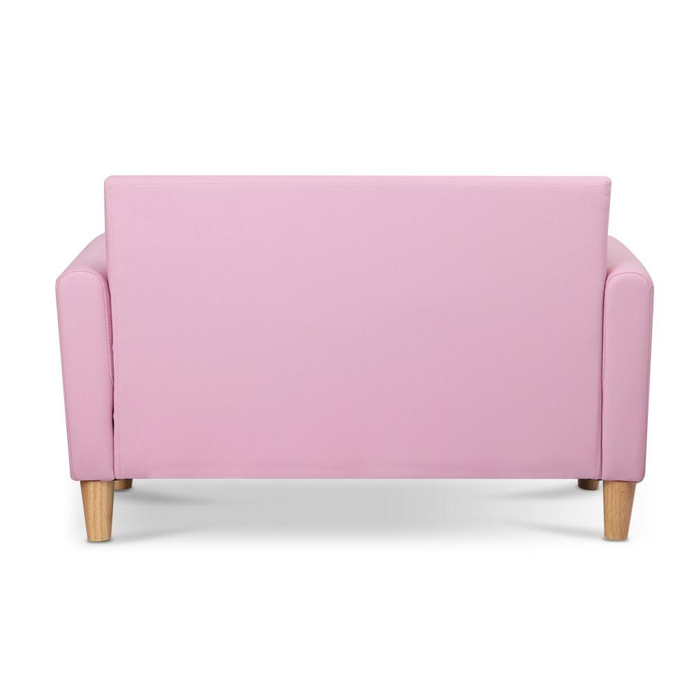 Artiss Sofa Kids Sofa Storage Armchair Lounge Pink PU Leather Children Chair Couch