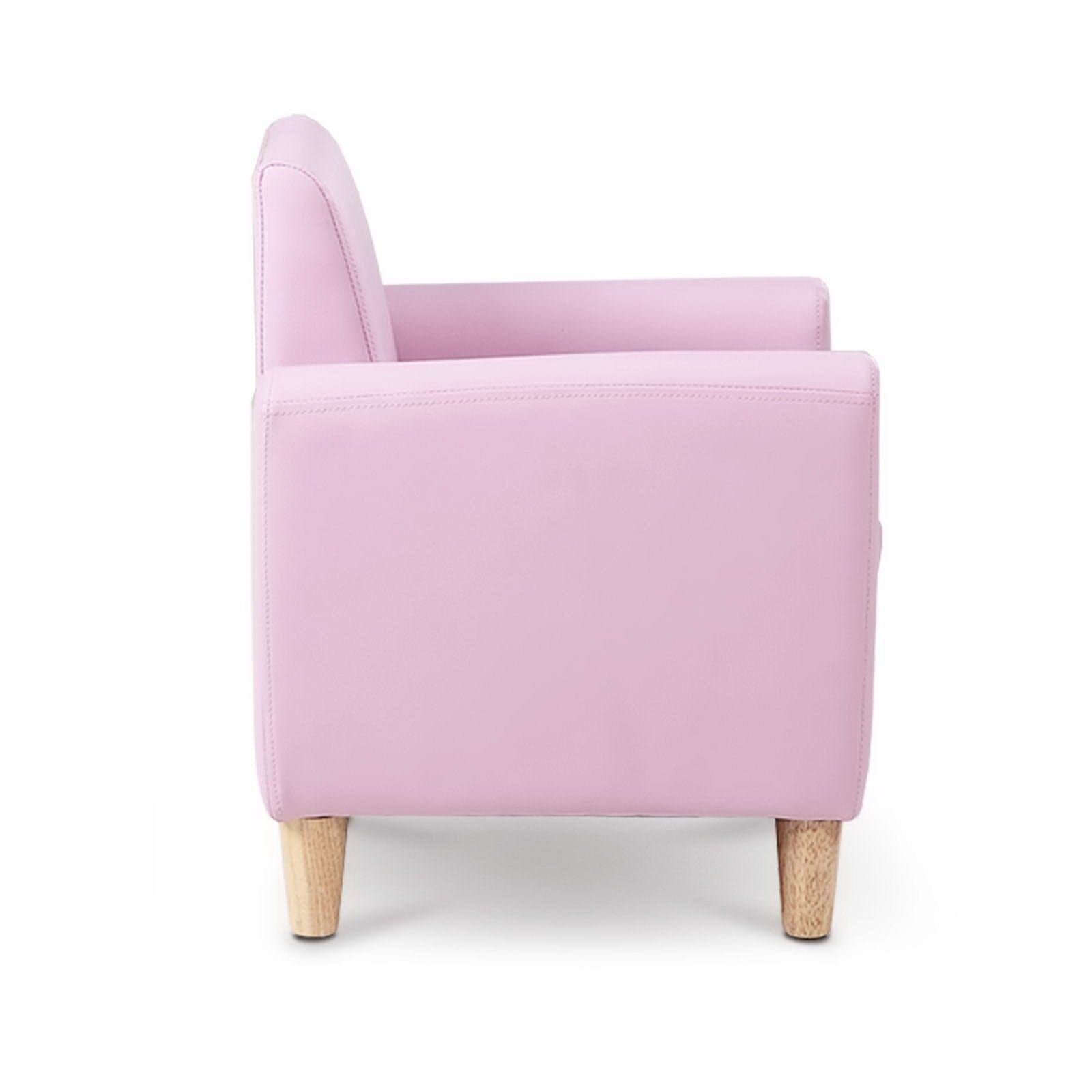 Artiss Sofa Kids Sofa Storage Armchair Lounge Pink PU Leather Children Chair Couch