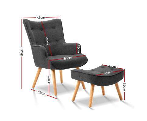 Artiss Accent Chair LANSAR Lounge Accent Chair