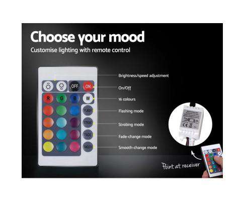 Artiss Bedframe LED Fabric Bed Frame Gas Lift Base With Storage - Grey