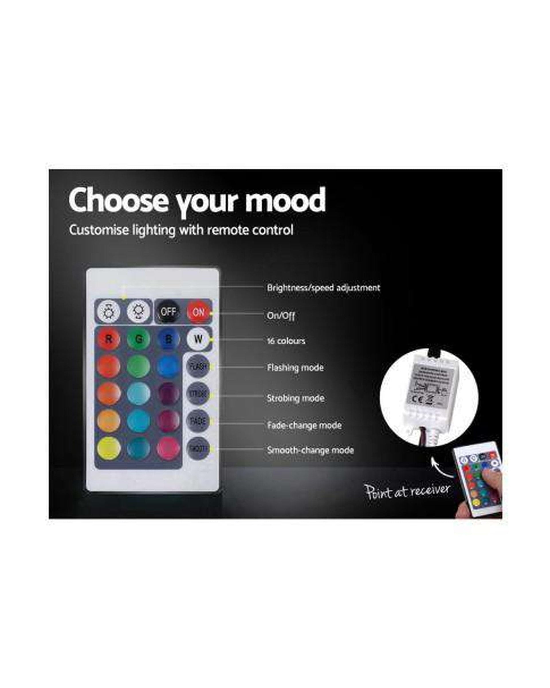 Artiss Bedframe LED Leather Bed Frame Gas Lift Base With Storage -  Black