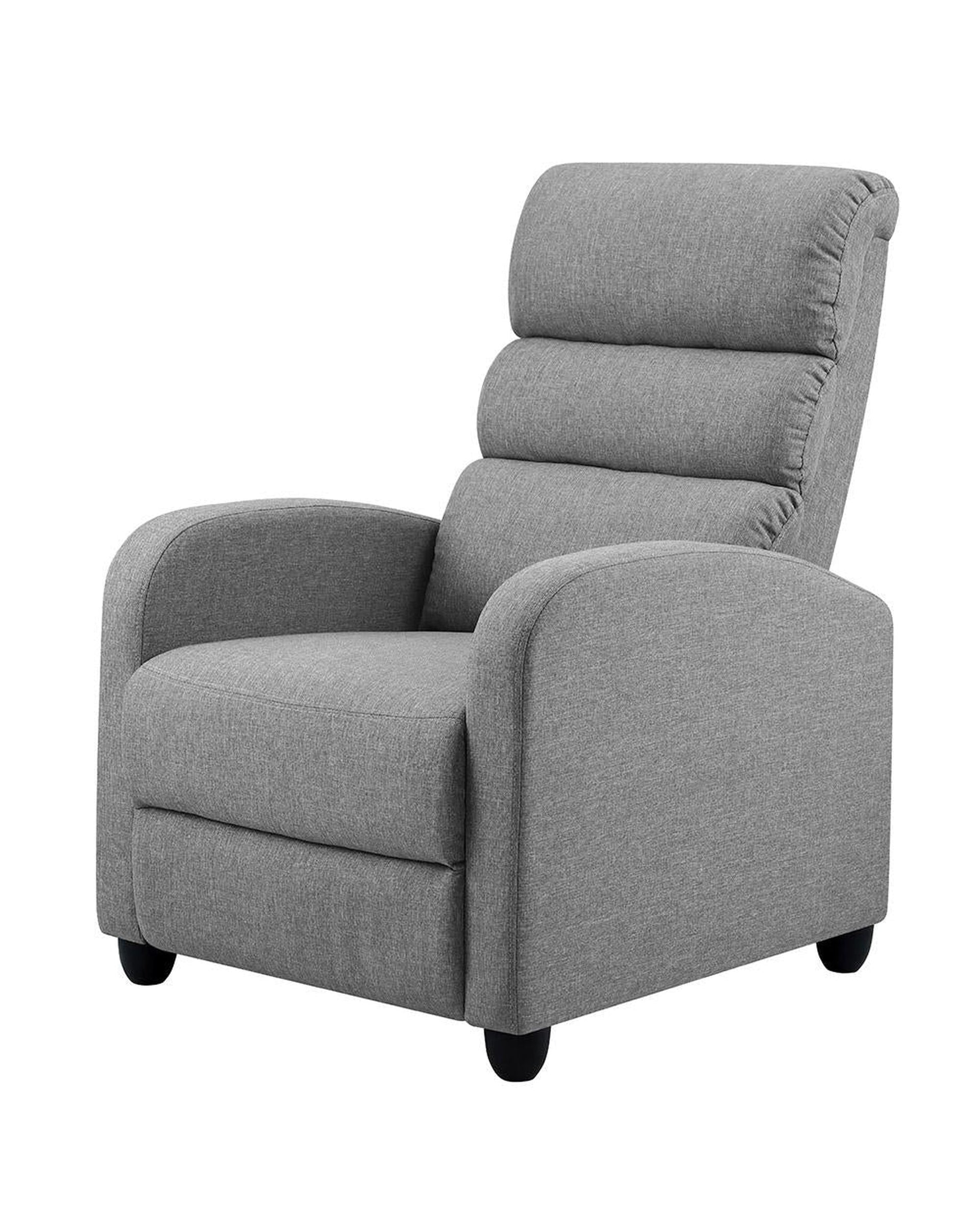 Artiss Accent Chair Luxury Recliner Chair Chairs Lounge Armchair Sofa Fabric Cover Grey