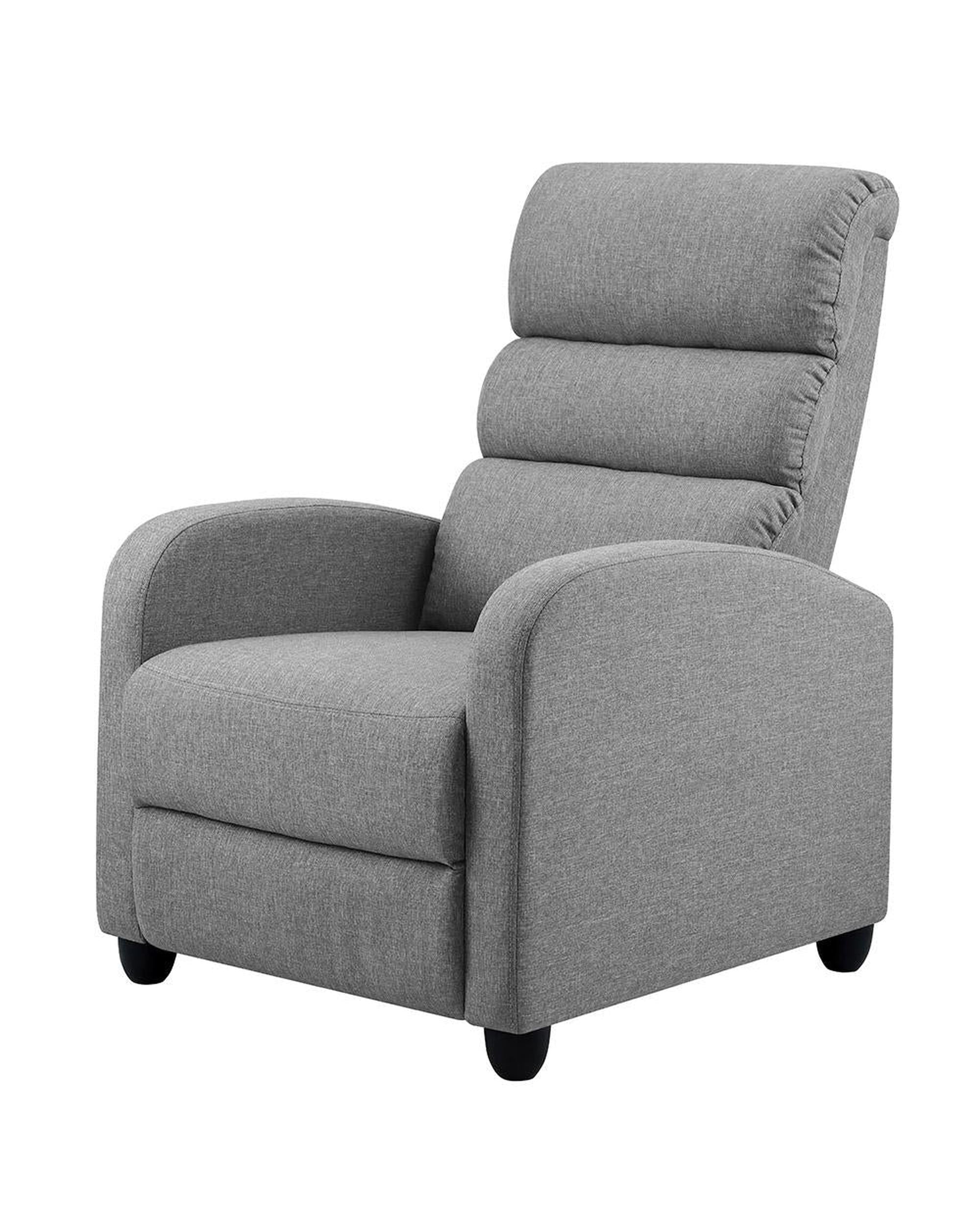 Artiss Accent Chair Luxury Recliner Chair Chairs Lounge Armchair Sofa Fabric Cover Grey