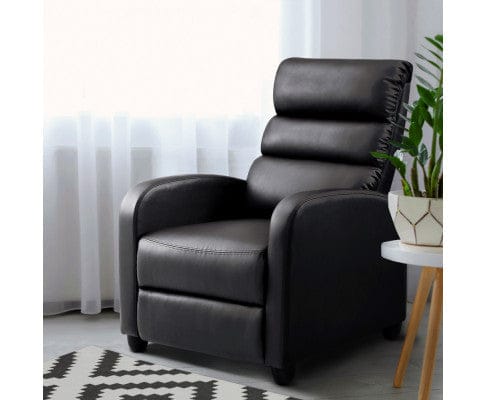 Artiss Massage Chair Luxury Recliner Chair Chairs Lounge Armchair Sofa Leather Cover Brown