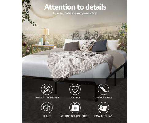 Artiss Base Metal Bed Base - Black