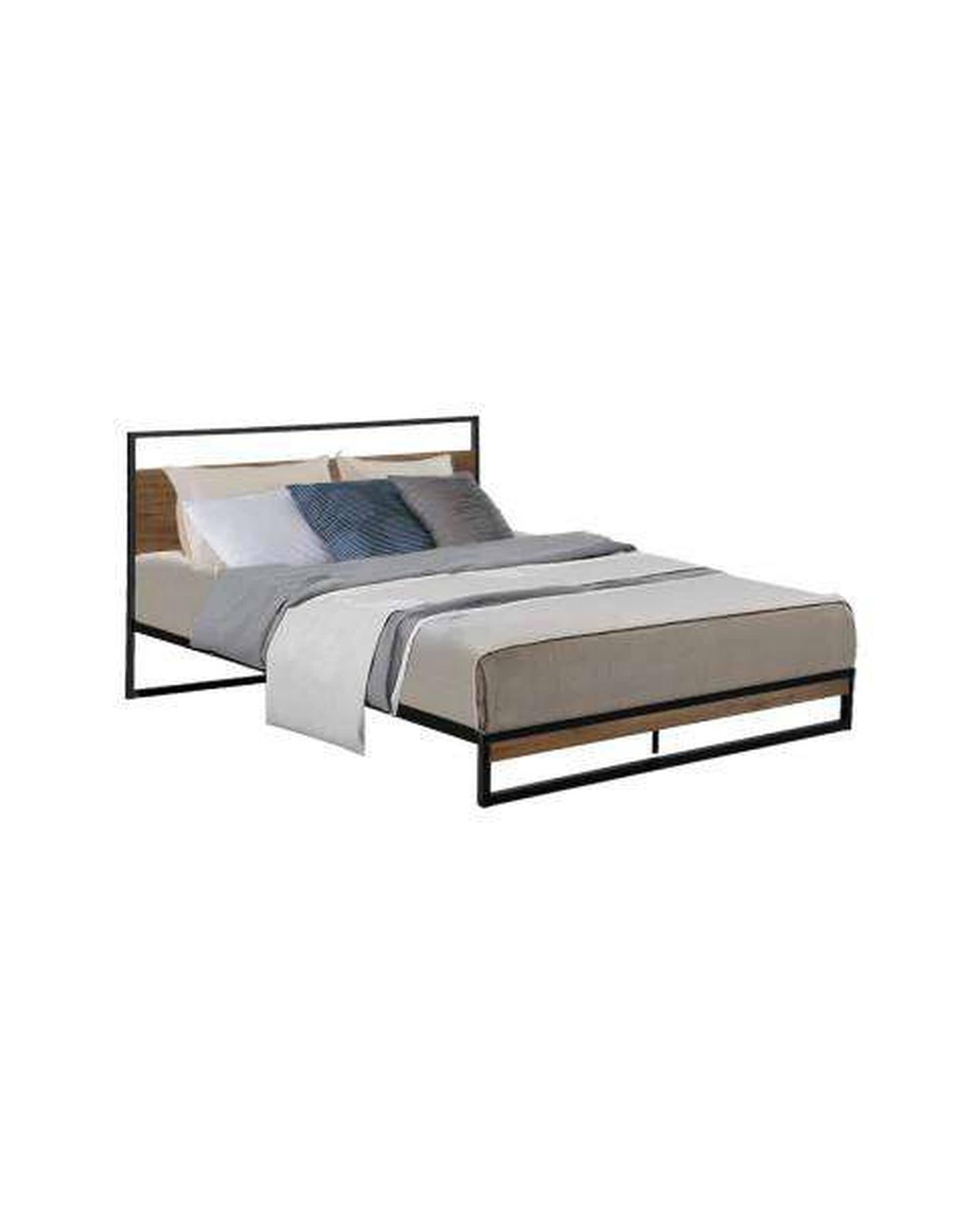 Artiss Bedframe Metal Bed Frame Mattress Base Platform Foundation Black Dane