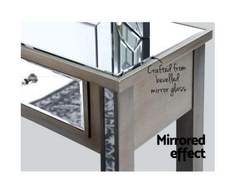 Artiss Dressing Table Mirrored Furniture Dressing Table Dresser Mirror Stool Chest of Drawers