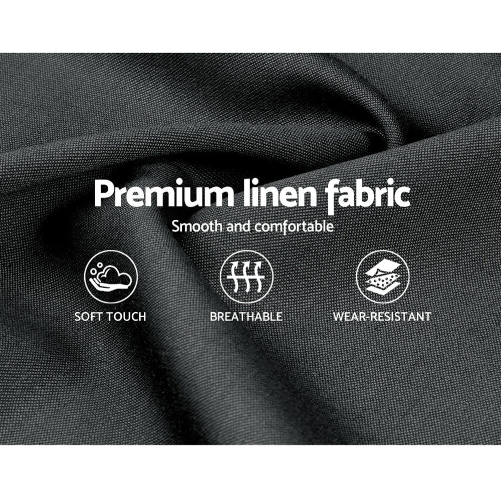 Artiss Bedframe Neo Bed Frame Fabric - Charcoal Double