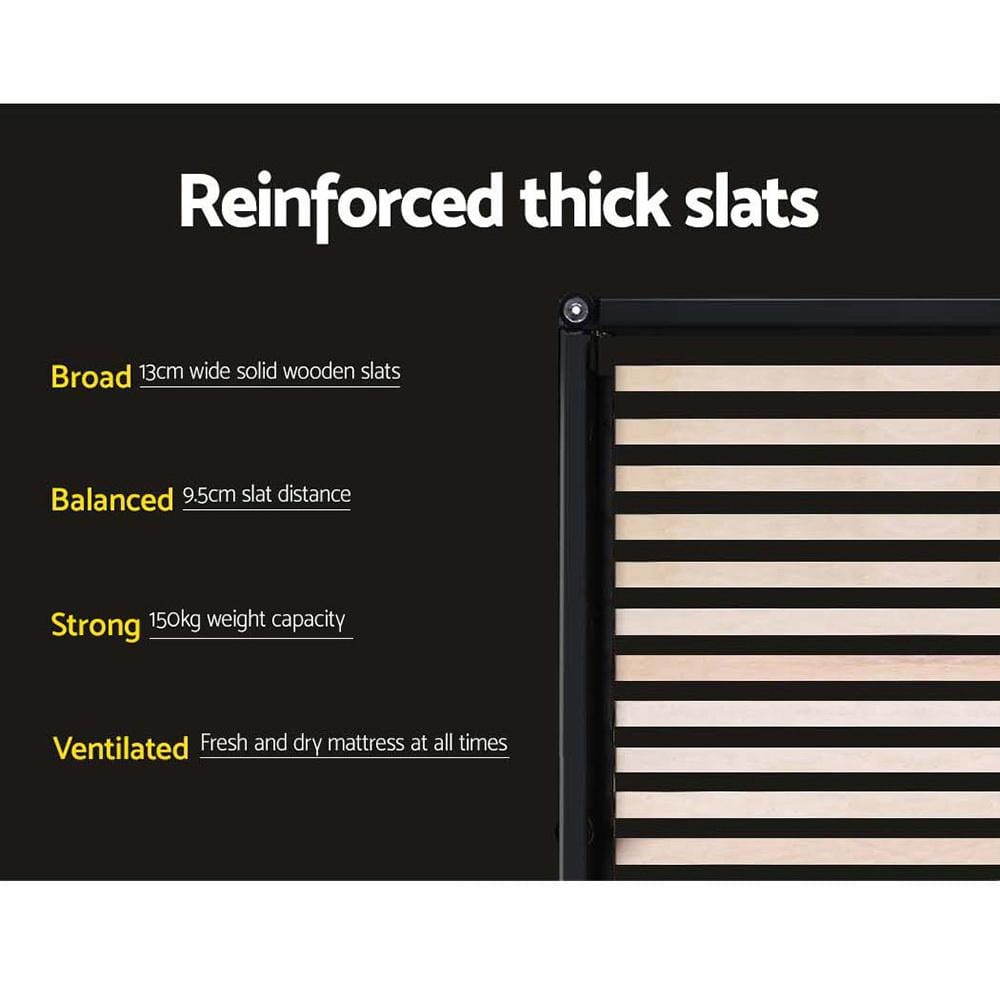 Artiss Bedframe Nino Bed Frame Fabric - Grey King Single