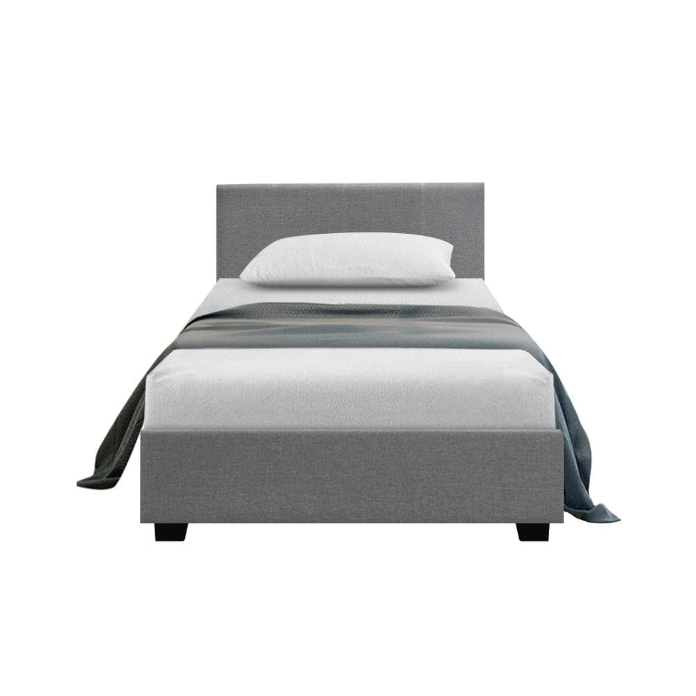 Artiss Bedframe Nino Bed Frame Fabric - Grey King Single