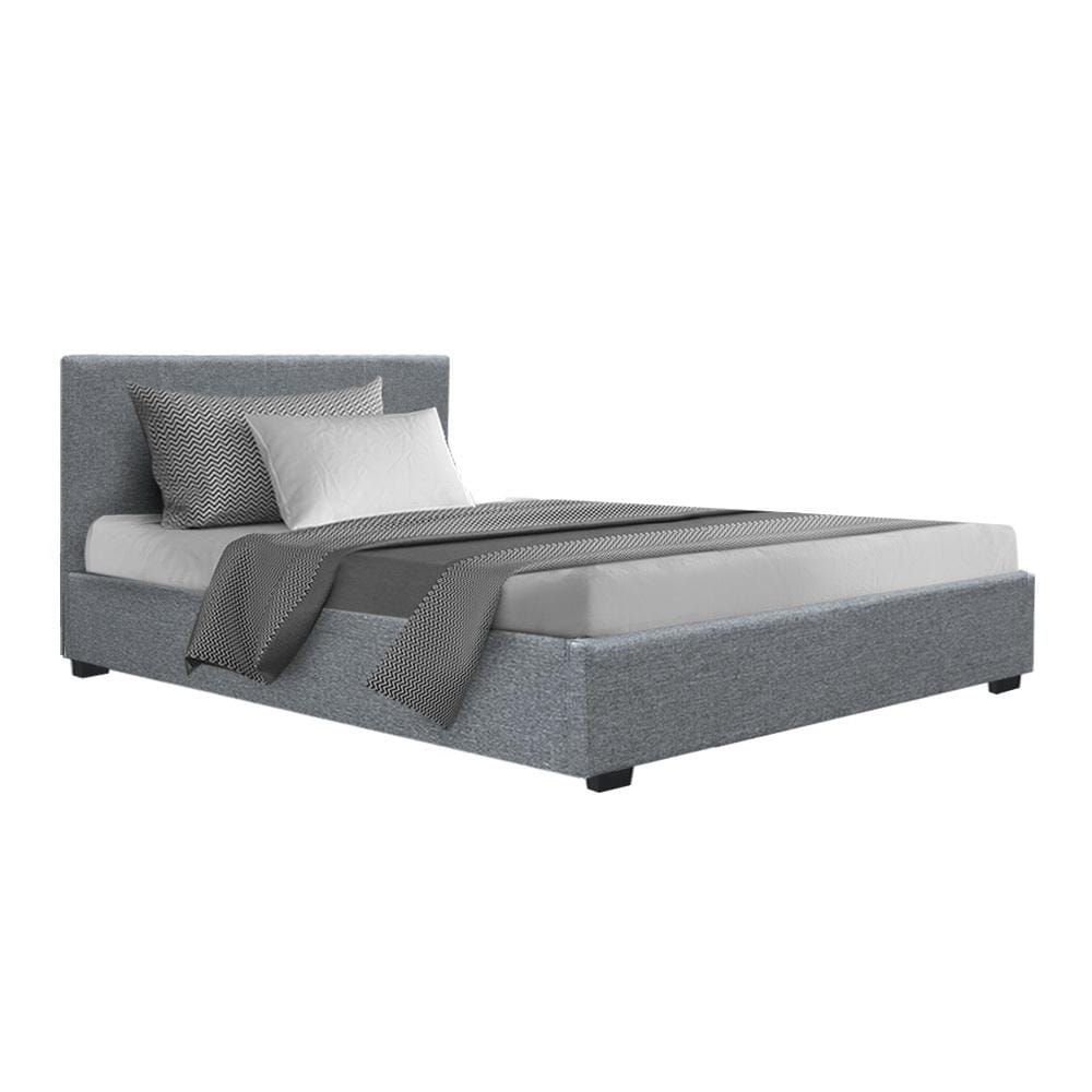 Artiss Bedframe Nino Bed Frame Fabric - Grey King Single