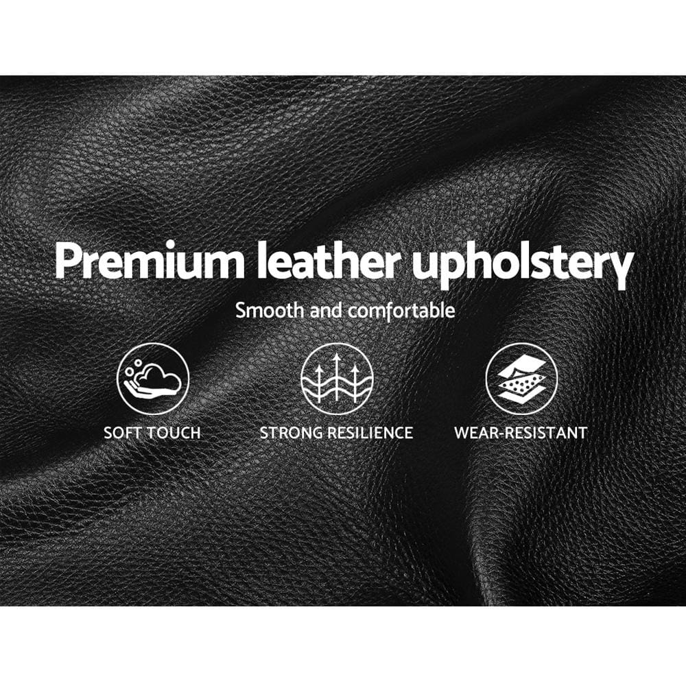 Artiss Bedframe Nino Bed Frame PU Leather - Black Queen