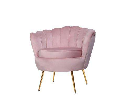 Artiss Accent Chair Pink Accent Retro Velvet - 3 Colours