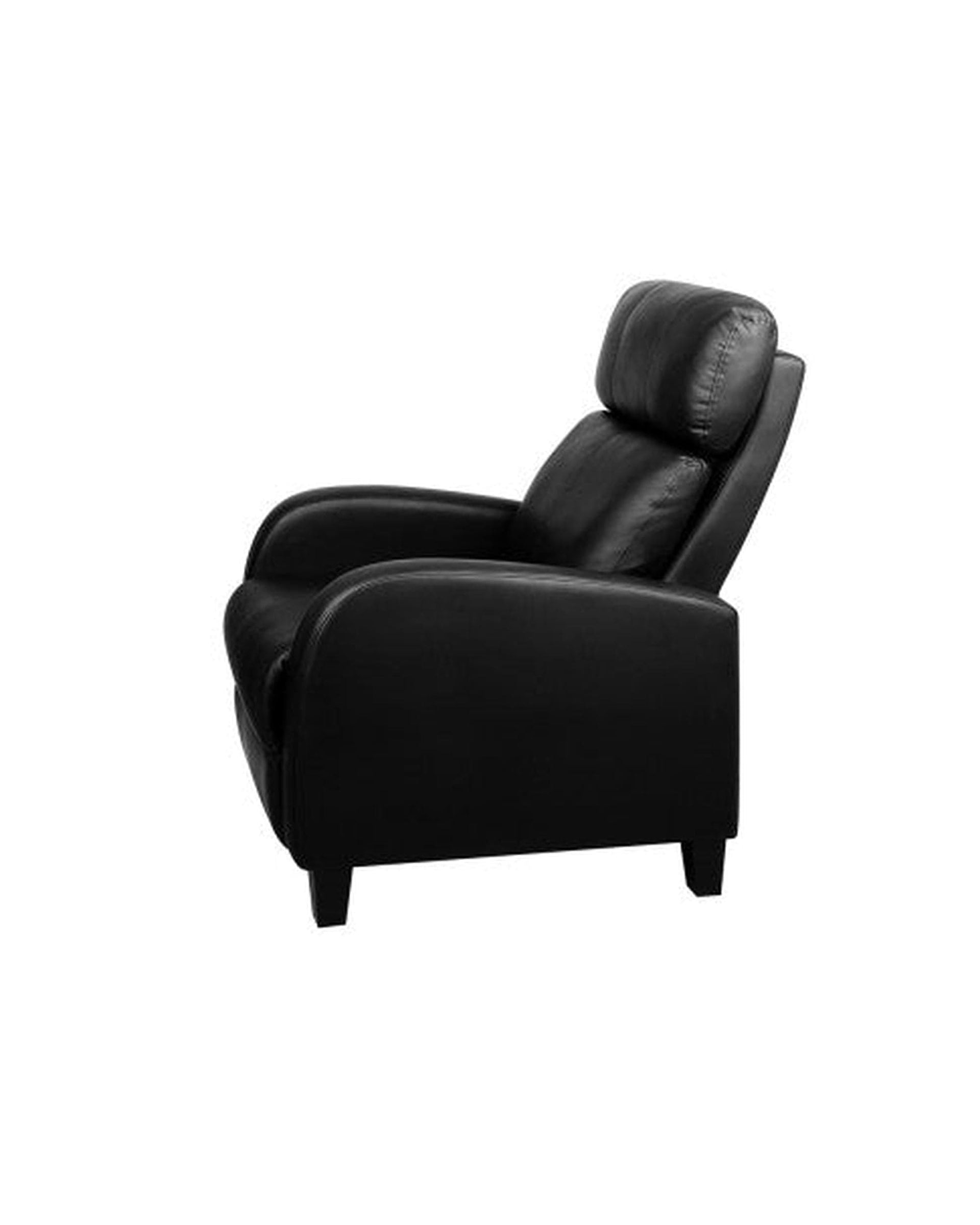 Artiss Accent Chair PU Leather Reclining Armchair - Black
