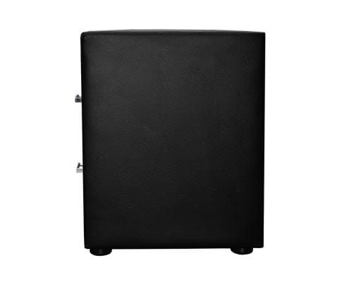 Artiss Bedside Table PVC Leather Bedside Table - Black
