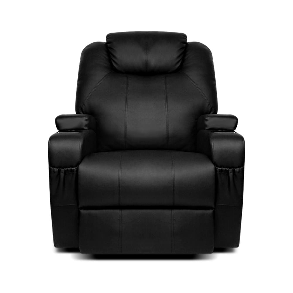 Artiss Massage Chair Recliner Chair Electric Massage Chairs Heated Lounge Swivel Sofa Leather