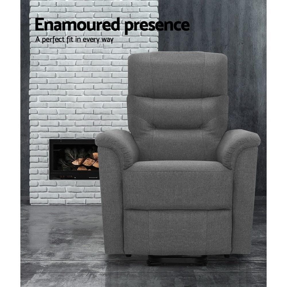 Artiss Accent Chair Recliner Lift Chair Adjustable Armchair Luxury Lounge Padded Sofa Single