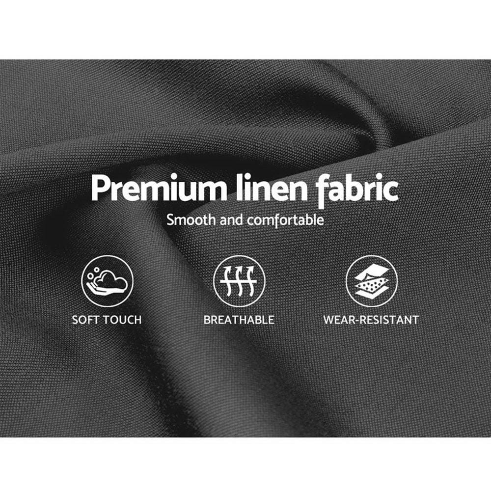 Artiss Bedframe Roca Bed Frame Fabric Gas Lift Storage - Charcoal Queen