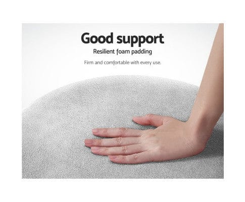 Artiss Ottoman Round Velvet Ottoman Foot Stool Foot Rest Pouffe Pouf Padded Seat Living Room