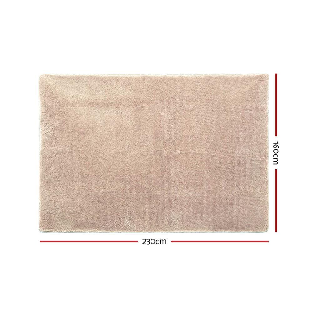 Artiss Rugs Shaggy Rug 160x230cm Beige