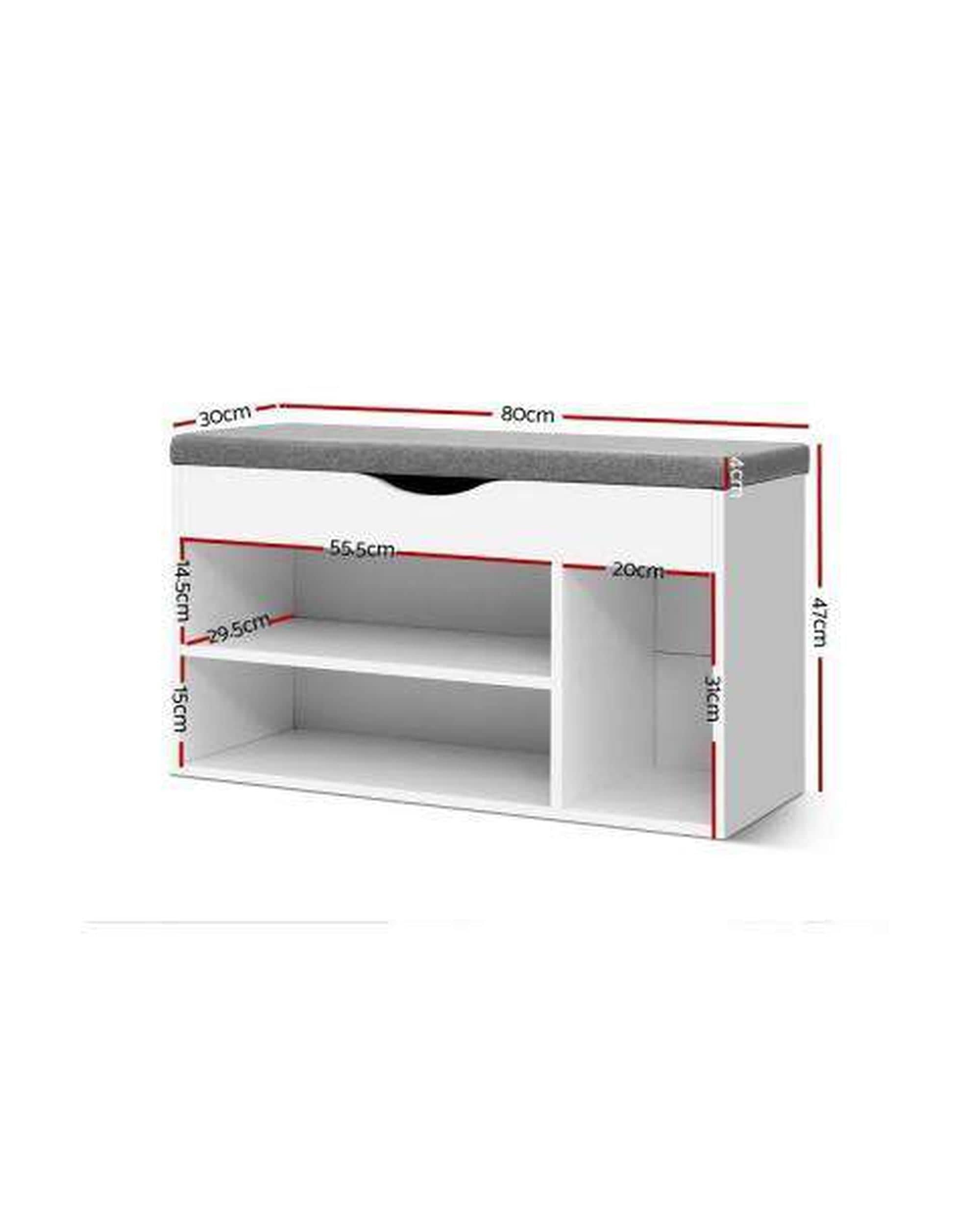 Artiss Shoe Rack Shoe Cabinet Bench Shoes Organiser Storage Rack Shelf White Cupboard Box