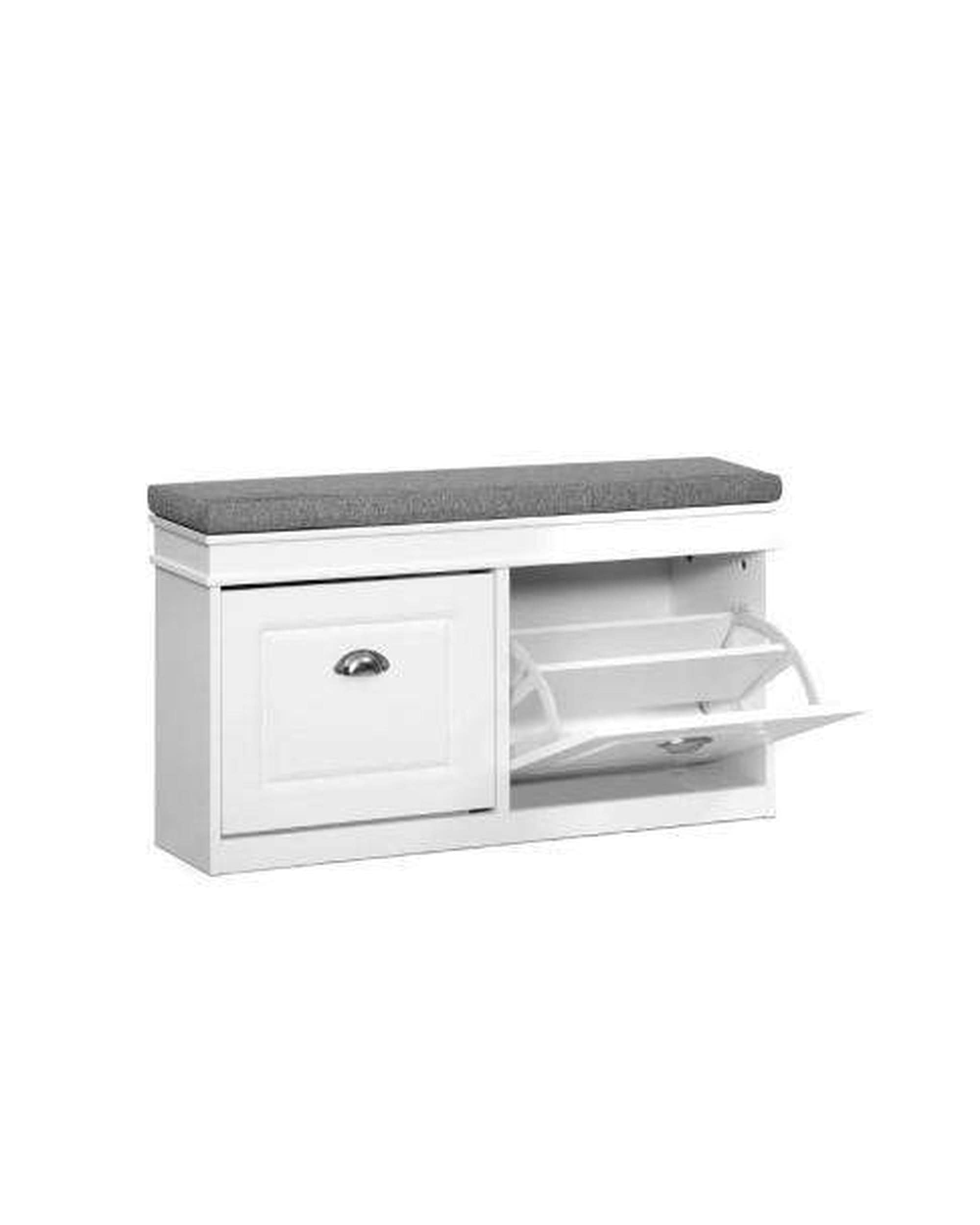 Artiss Shoe Rack Shoe Cabinet Bench Shoes Storage Rack Organiser Drawer White Shelf 12 Pairs Box