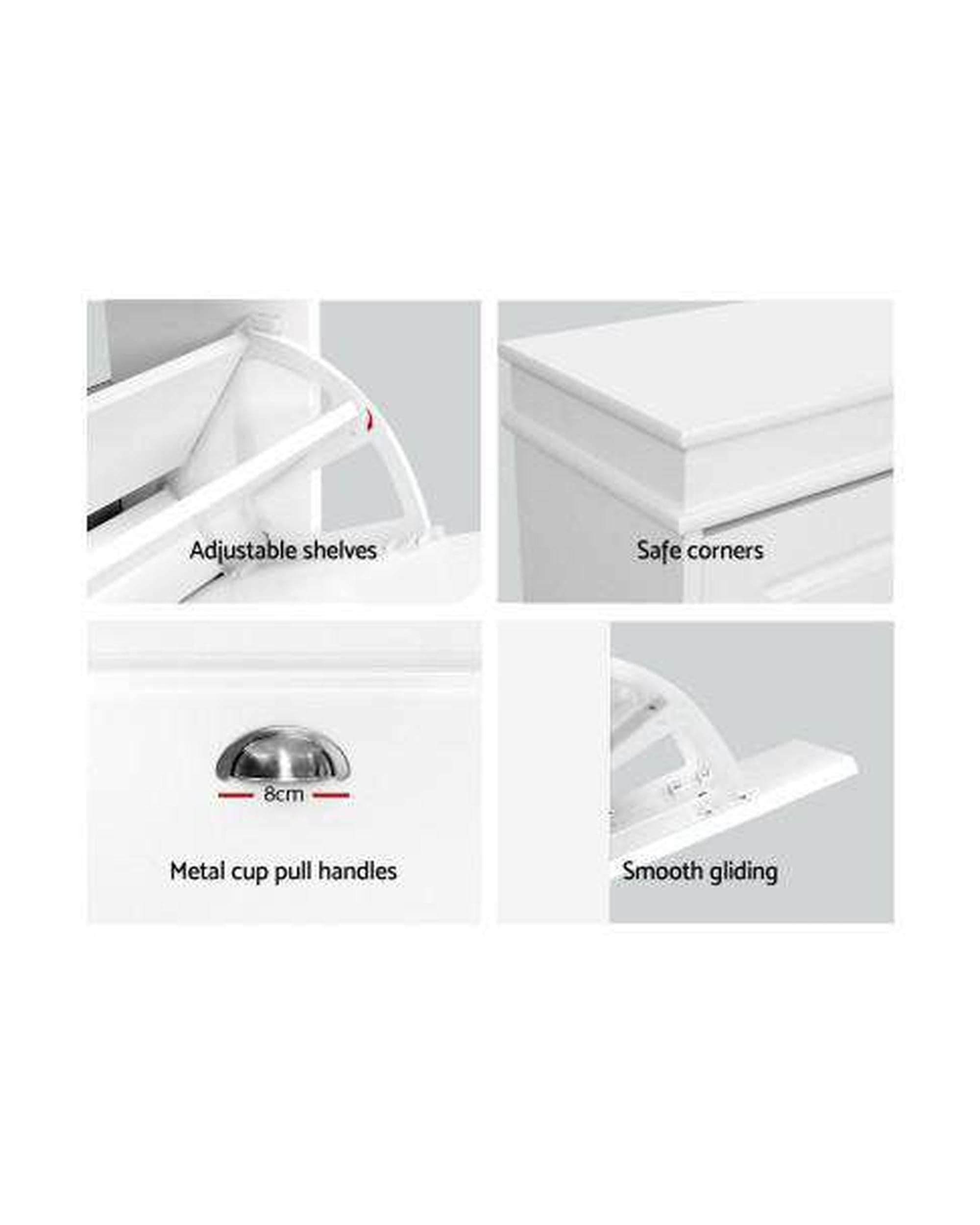 Artiss Shoe Rack Shoe Cabinet Shoes Storage Rack White Organiser Shelf Cupboard Drawer 12 Pairs