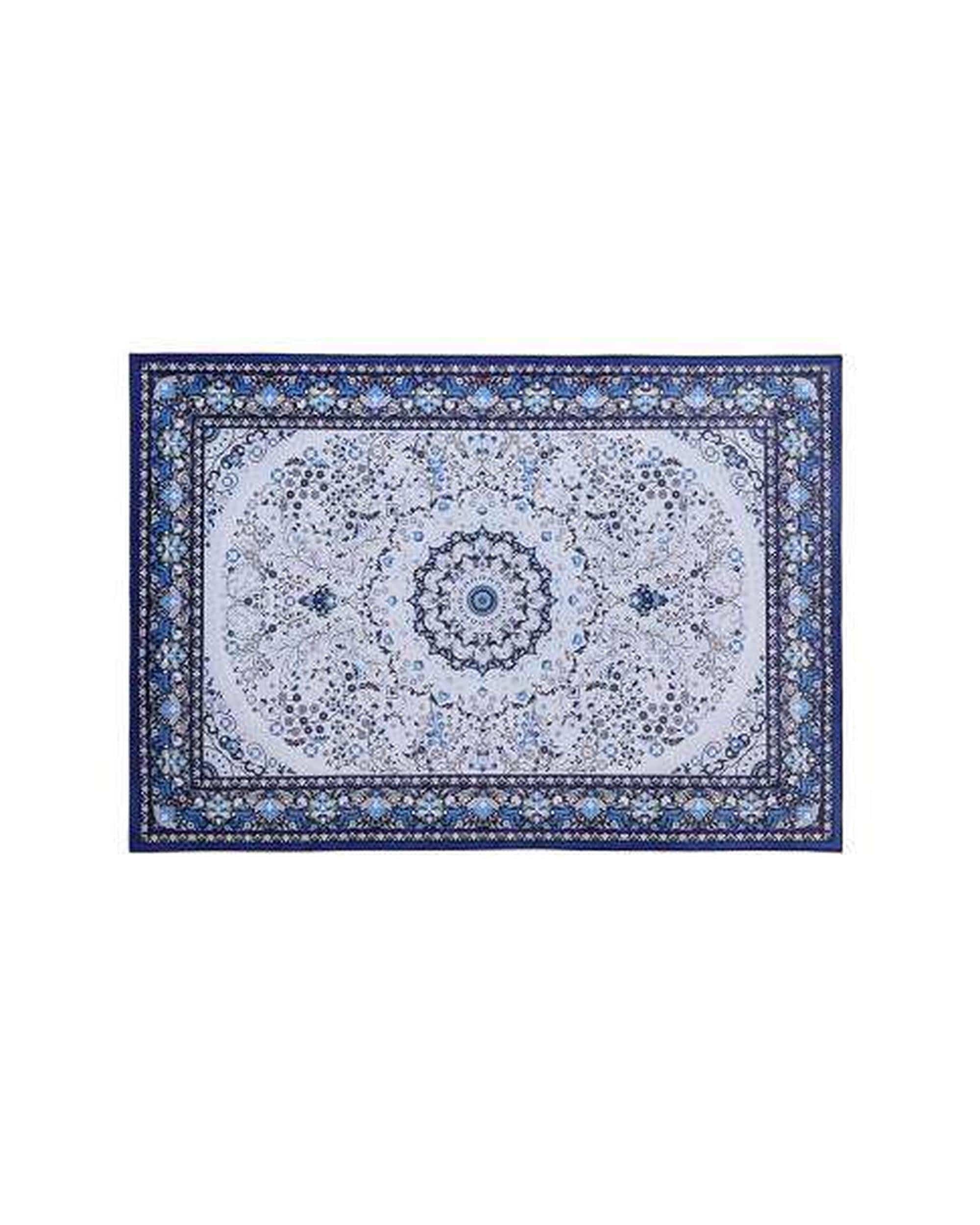 Artiss Rugs Short Pile Floor Rug Gaspar Blue