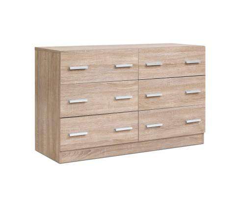 Artiss Chest of Drawers Six Chest of Drawer - Wood