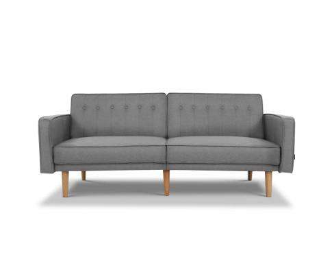 Artiss Sofa Sofa Bed Lounge 3 Seater Futon Couch Recline Chair Wooden 195cm Fabric
