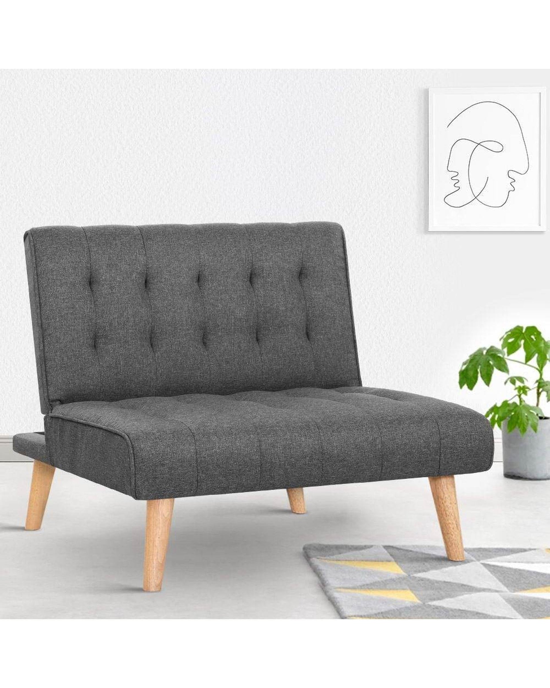 Artiss Sofa Sofa Lounge Recliner Chair Futon Couch Single 1 Seater Modular Bed Set
