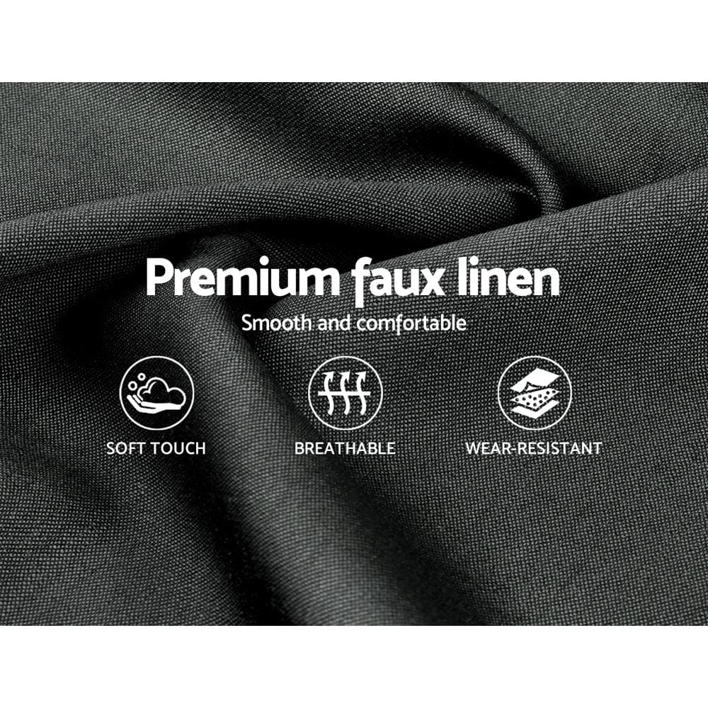 Artiss Bedframe Soho Bed Frame Fabric- Charcoal King