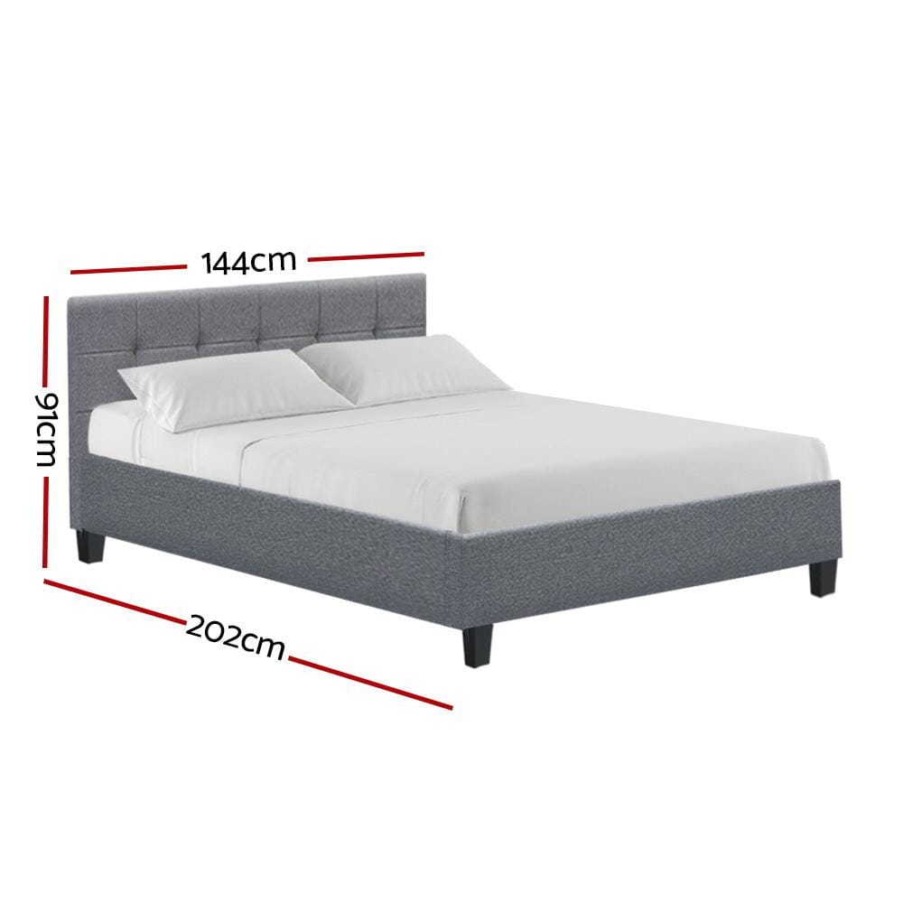 Artiss Bedframe Soho Bed Frame Fabric- Grey Double