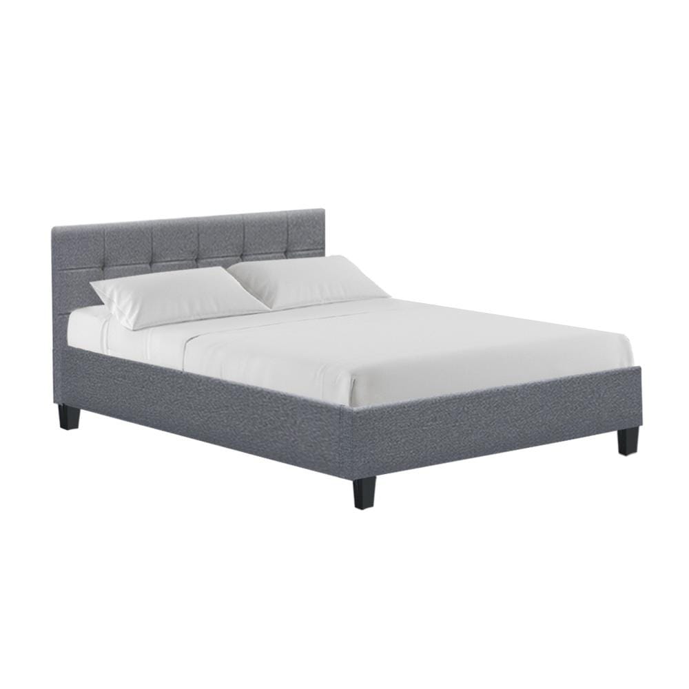 Artiss Bedframe Soho Bed Frame Fabric- Grey Double