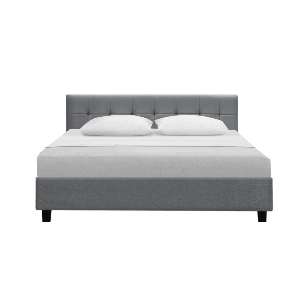 Artiss Bedframe Soho Bed Frame Fabric- Grey King