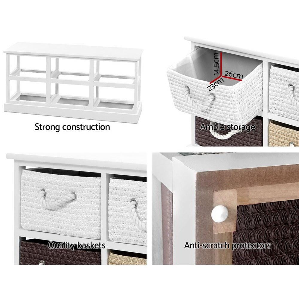 Artiss Shoe Rack Storage Bench Shoe Organiser 6 Drawers Chest Cabinet Rack Box Shelf Stool