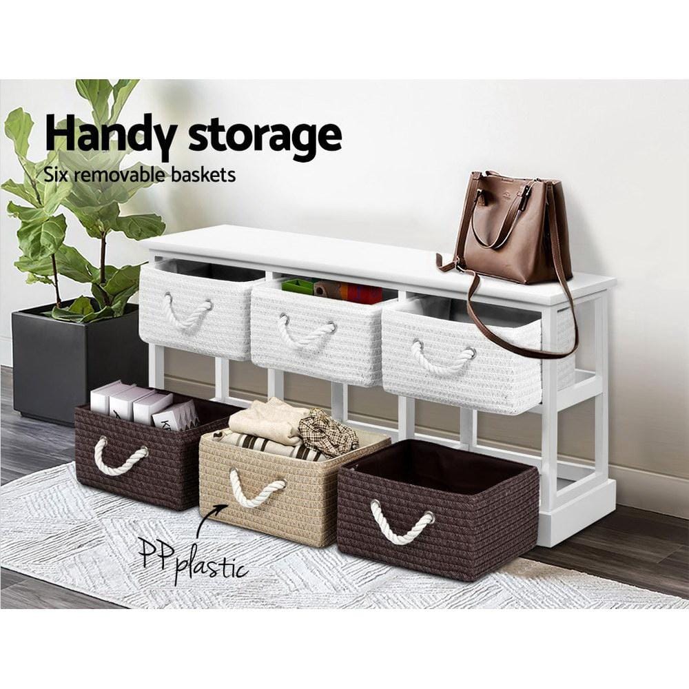 Artiss Shoe Rack Storage Bench Shoe Organiser 6 Drawers Chest Cabinet Rack Box Shelf Stool