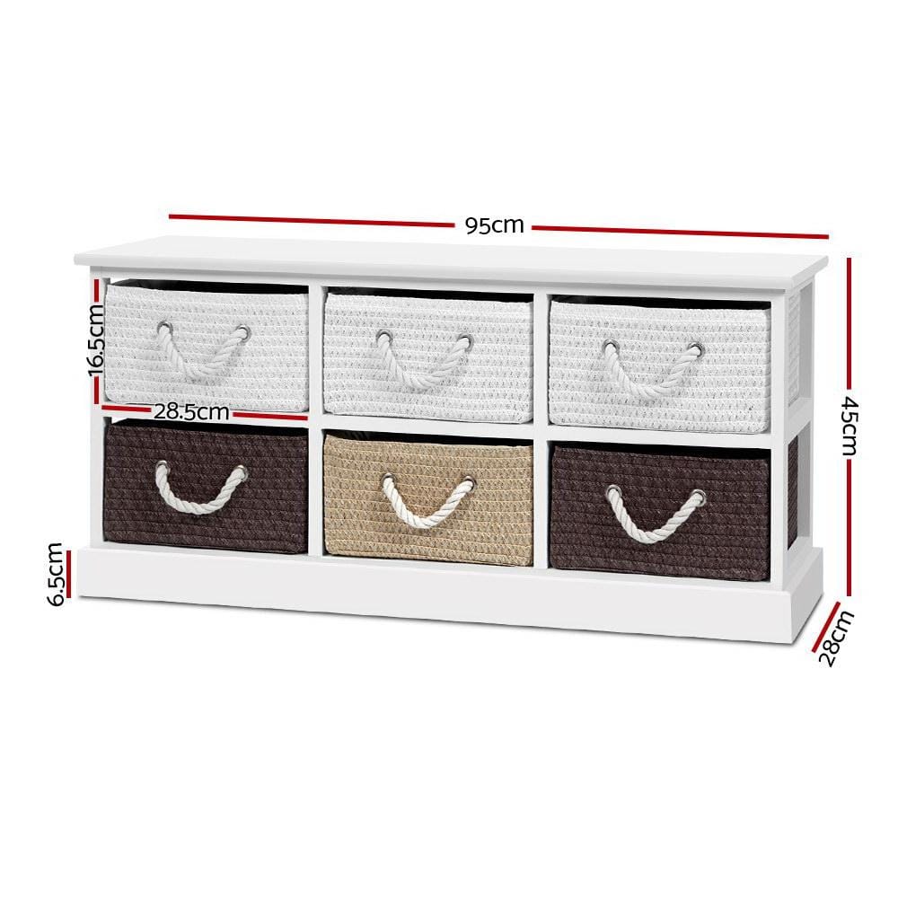 Artiss Shoe Rack Storage Bench Shoe Organiser 6 Drawers Chest Cabinet Rack Box Shelf Stool