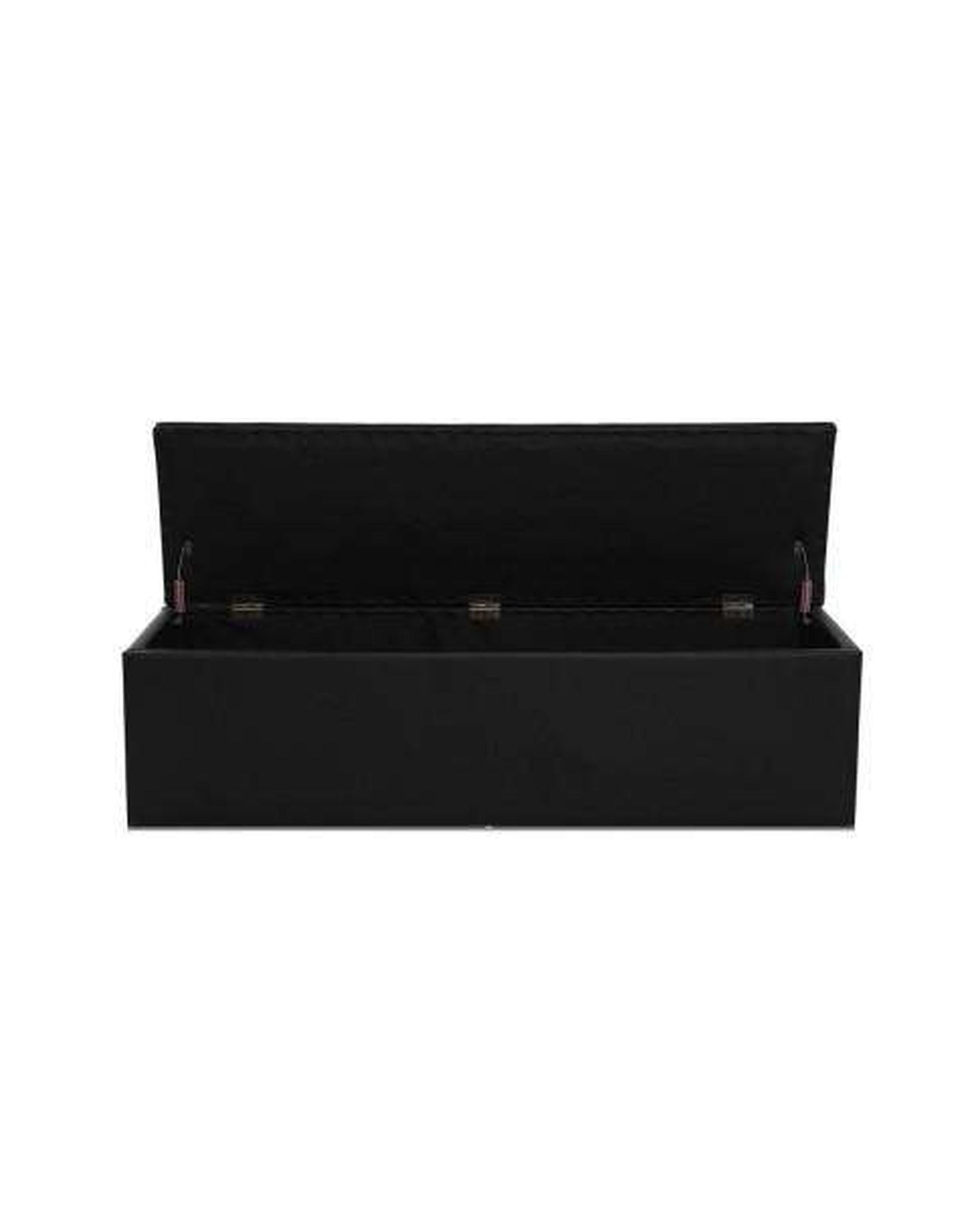 Artiss Ottoman Storage Ottoman Blanket Box Black LARGE Leather Rest Chest Toy Foot Stool