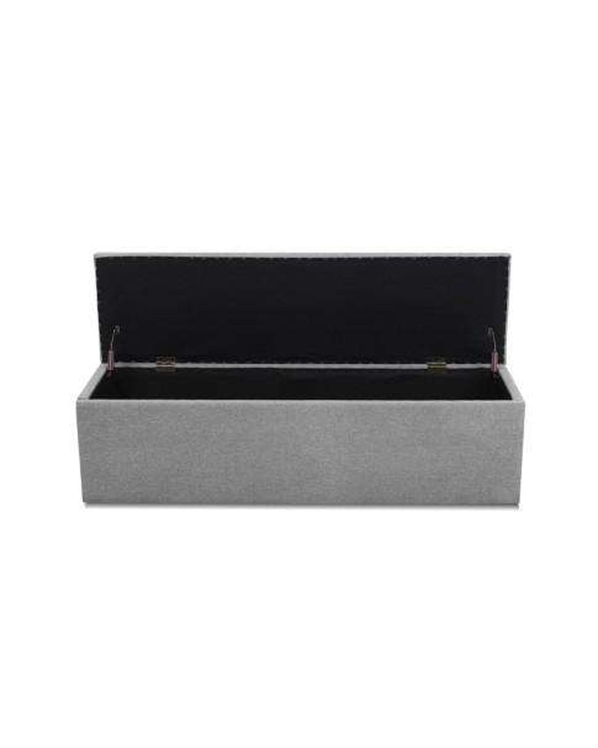 Artiss Ottoman Storage Ottoman Blanket Box Grey LARGE Fabric Rest Chest Toy Foot Stool