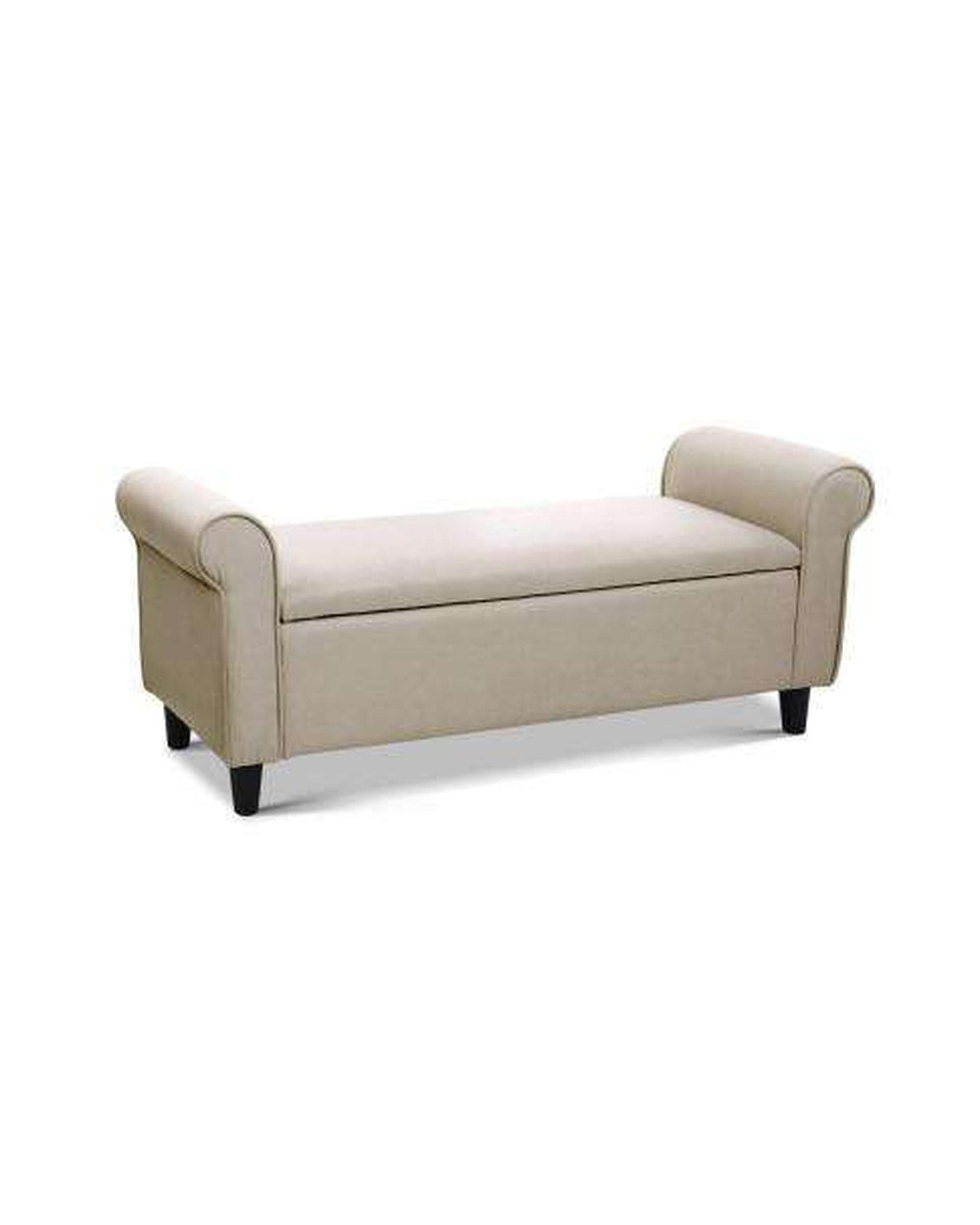 Artiss Ottoman Storage Ottoman Blanket Box Linen Fabric Arm Foot Stool Couch Chest Large