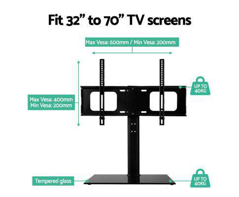 Artiss TV Accessories Table Top TV Swivel Mounted Stand