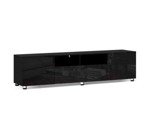 Artiss TV Unit TV Cabinet Entertainment Unit Stand High Gloss Furniture 205cm Black