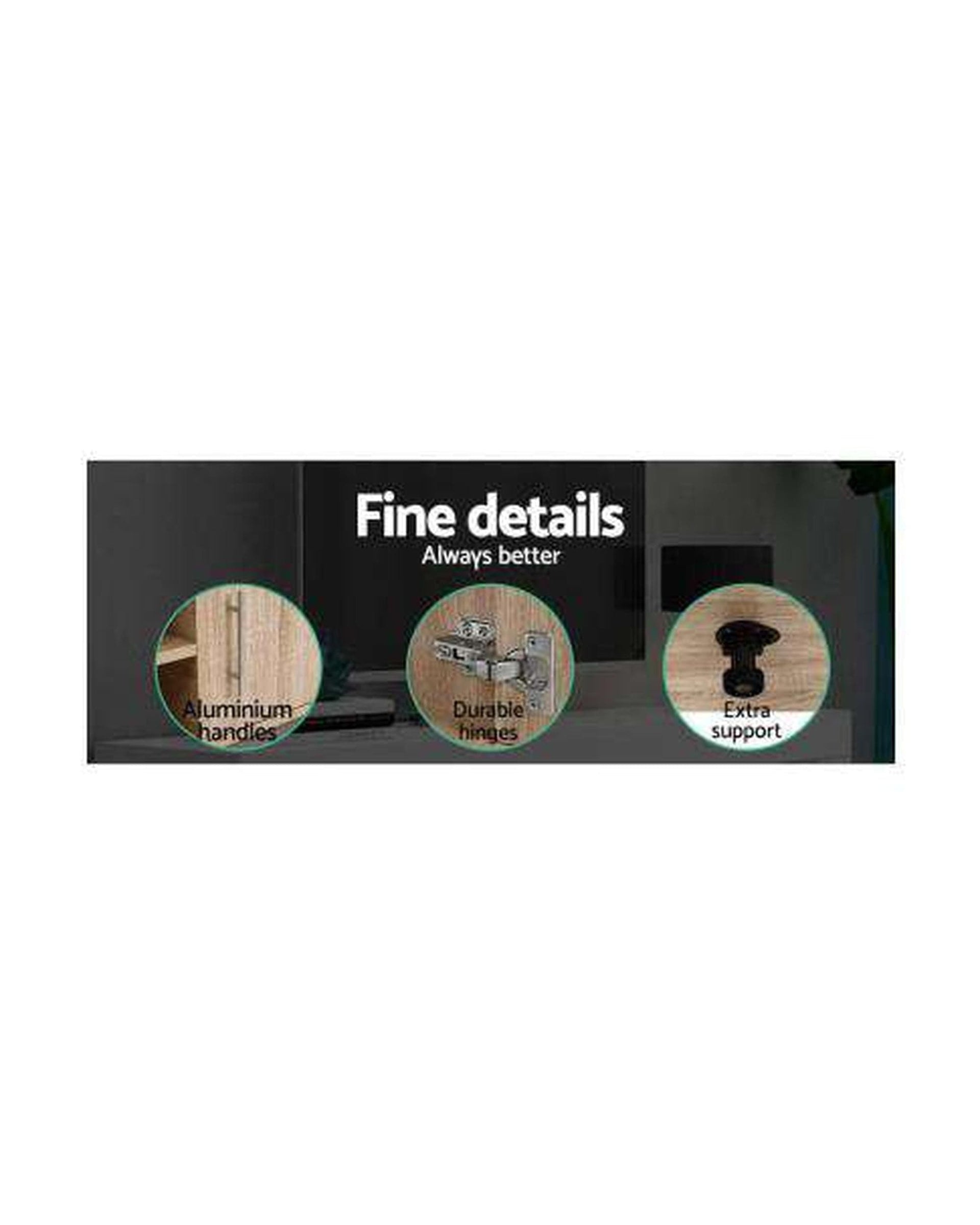 Artiss TV Unit TV Cabinet Entertainment Unit Stand Storage Shelf Sideboard 140cm Oak