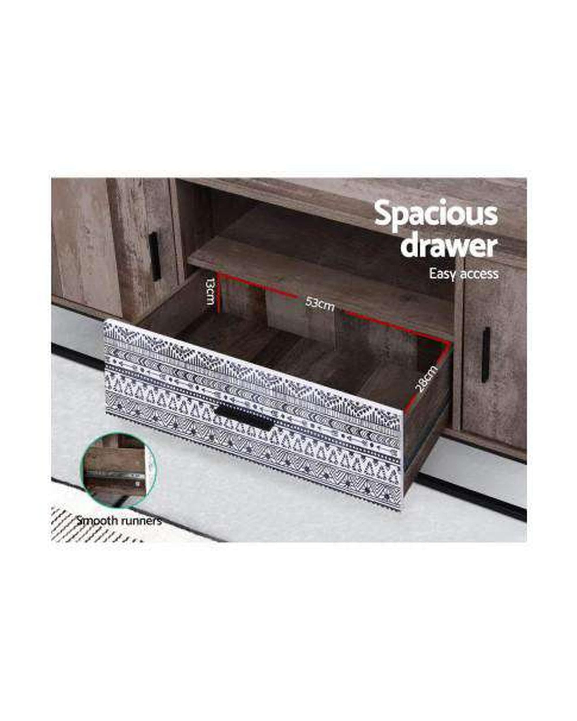 Artiss TV Unit TV Cabinet Entertainment Unit Stand Storage Wooden Industrial Rustic 180cm